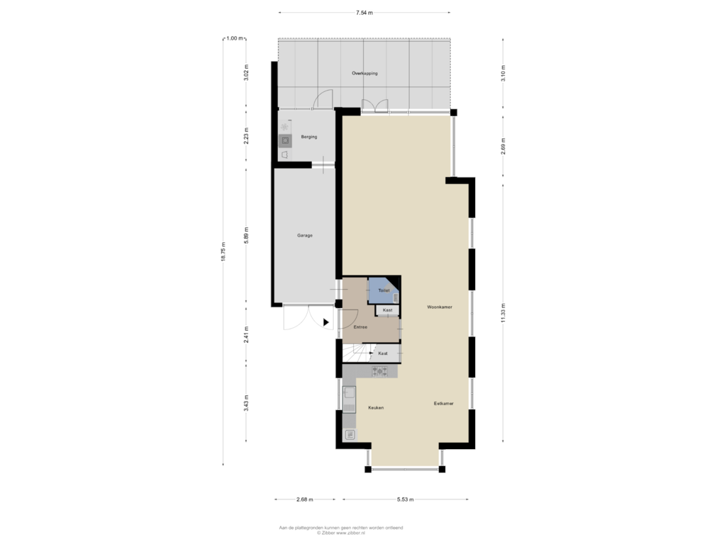 View floorplan of Begane Grond of Romeinenlaan 92