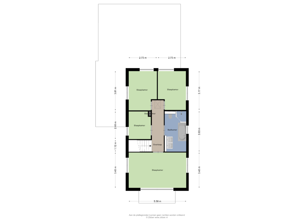 View floorplan of Eerste Verdieping of Romeinenlaan 92