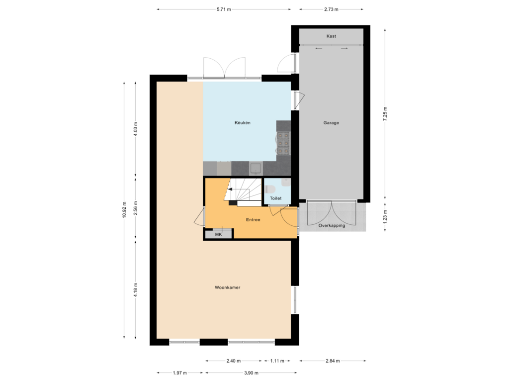 View floorplan of Begane Grond of Bosanemoon 57