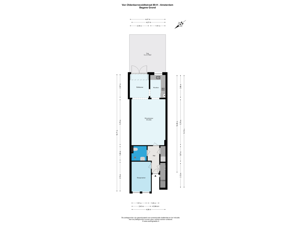 Bekijk plattegrond van Begane Grond van Van Oldenbarneveldtstraat 89-H