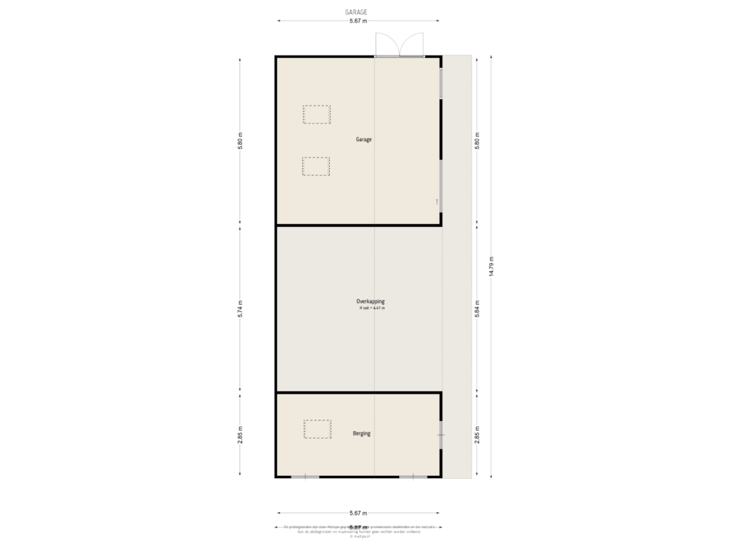 Bekijk plattegrond van Garage van Dorpsstraat 3