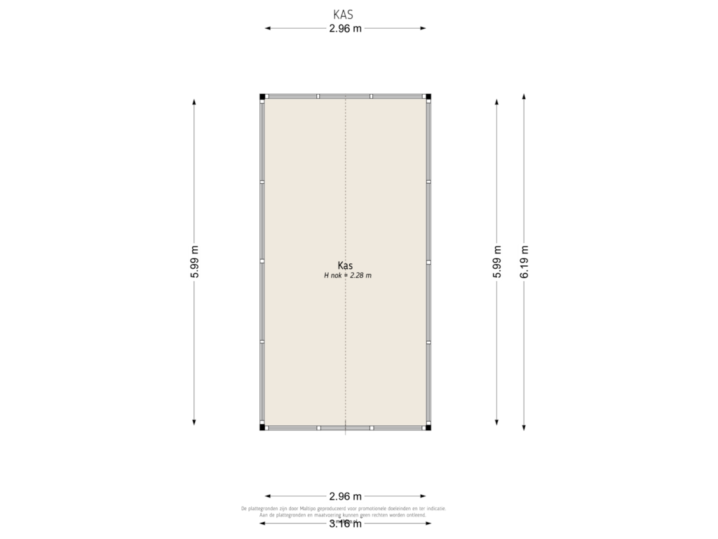 Bekijk plattegrond van Kas van Dorpsstraat 3