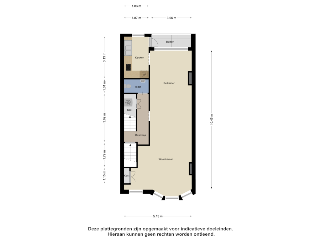 View floorplan of Eerste Verdieping of Vondellaan 63