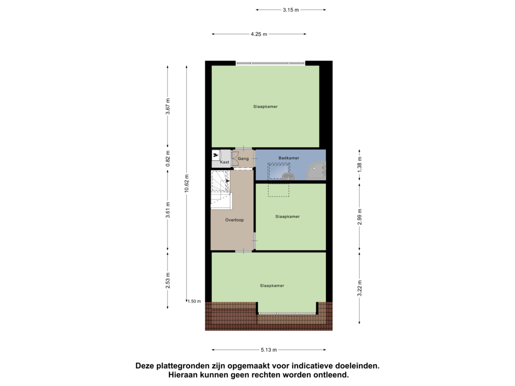 View floorplan of Tweede Verdieping of Vondellaan 63