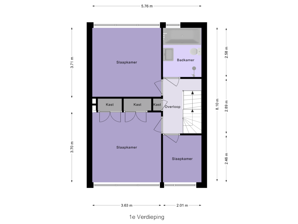 Bekijk plattegrond van 1e Verdieping van Ambachtsstraat 34