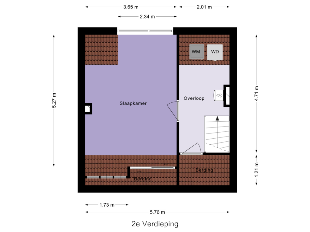 Bekijk plattegrond van 2e Verdieping van Ambachtsstraat 34