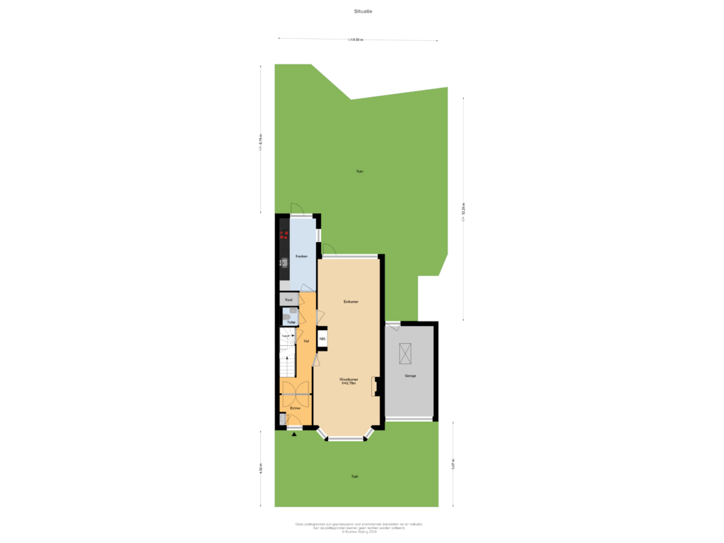 Bekijk plattegrond van Situatie van Prins Mauritslaan 21