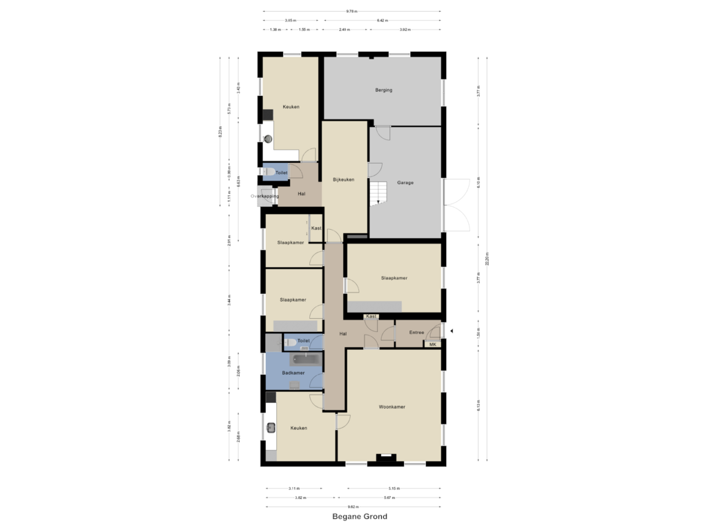 Bekijk plattegrond van Begane Grond van Princenweg 21