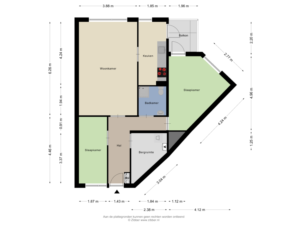 View floorplan of Appartement of Voorwaartsveld 68