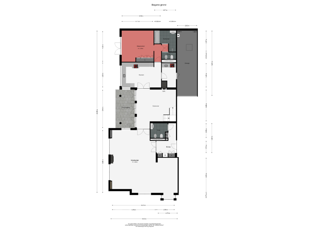 Bekijk plattegrond van Begane grond van Reigerslaan 7