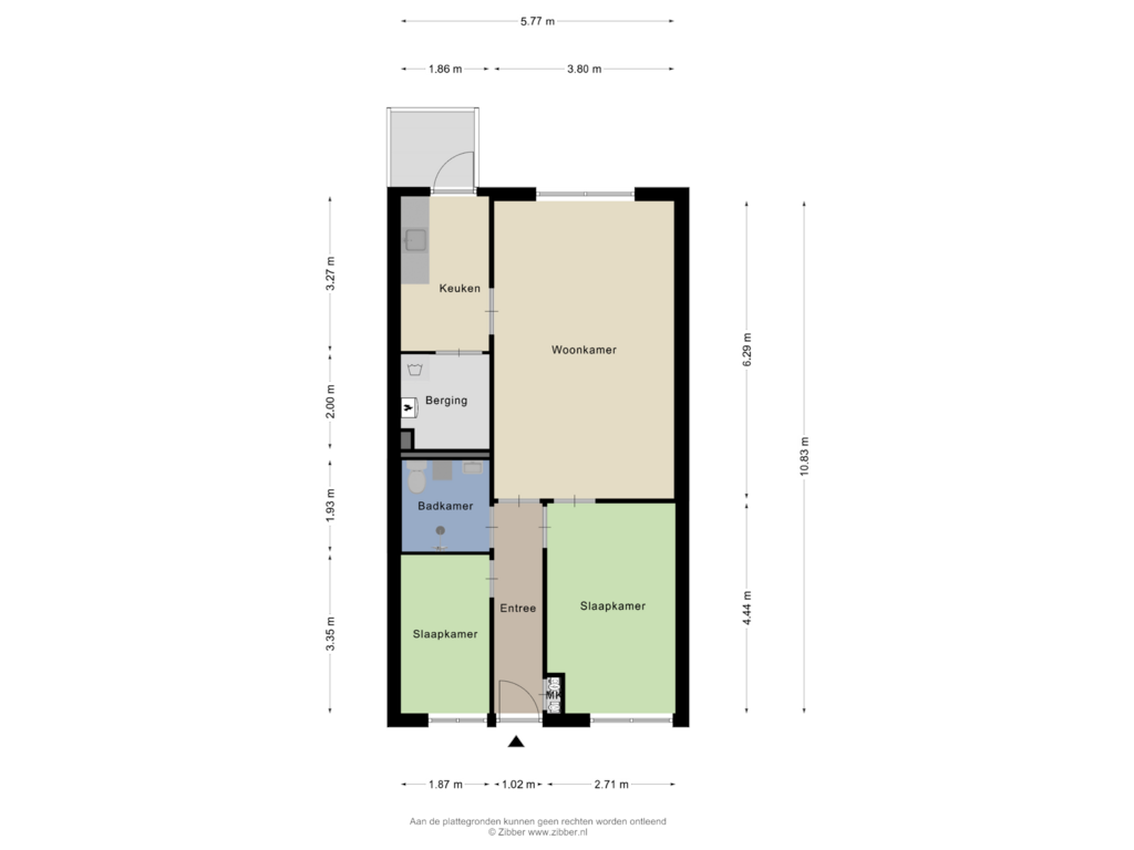 View floorplan of Appartement of Voorwaartsveld 75