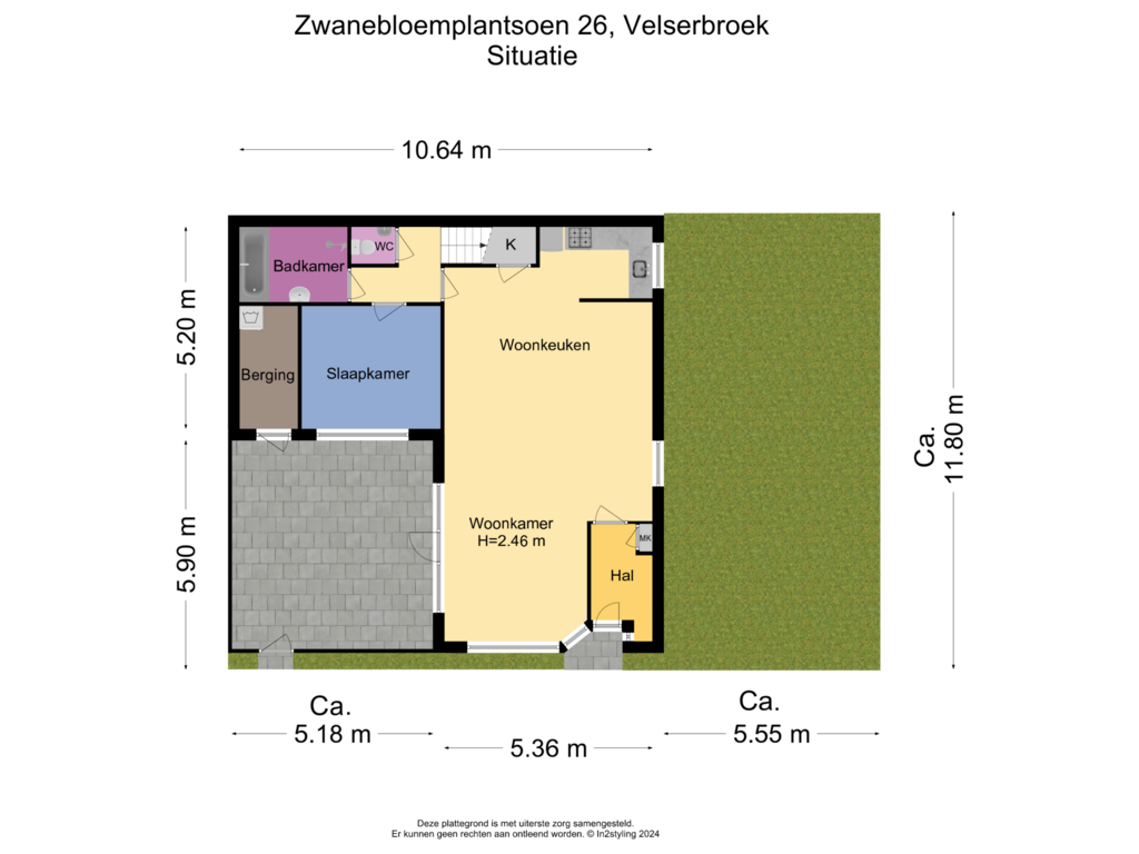 Bekijk plattegrond van Situatie van Zwanebloemplantsoen 26