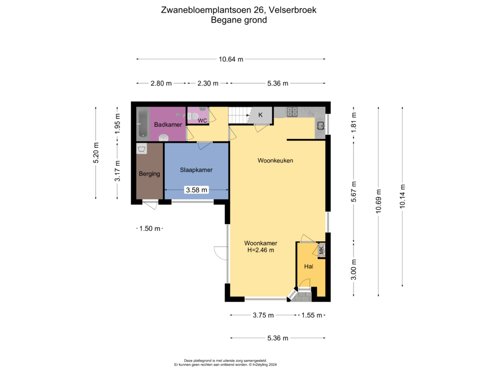 Bekijk plattegrond van Begane Grond van Zwanebloemplantsoen 26