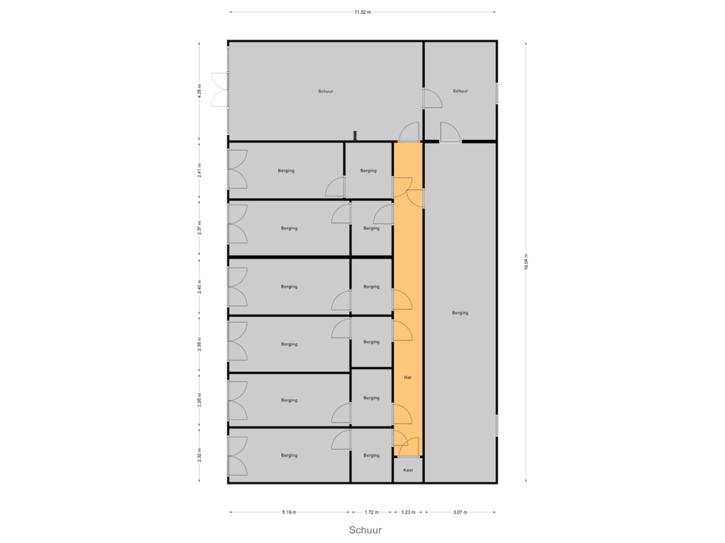 Bekijk plattegrond van Schuur van van Heemstraweg 16