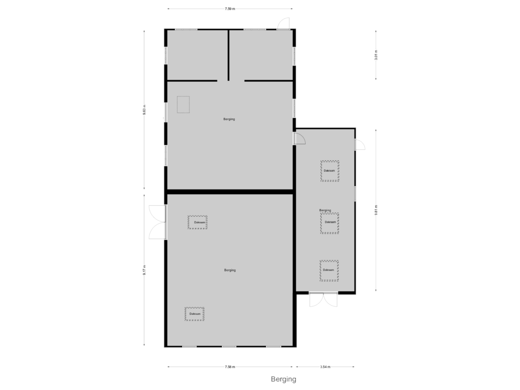 Bekijk plattegrond van Berging van van Heemstraweg 16