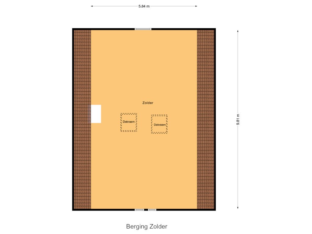 Bekijk plattegrond van Berging Zolder van van Heemstraweg 16