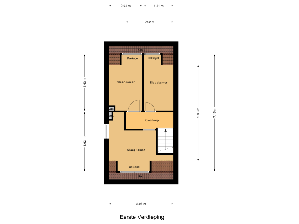 View floorplan of Eerste Verdieping of Langeweg 23