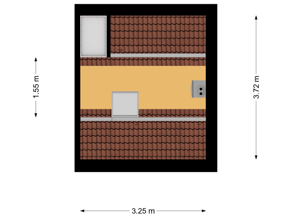 Bekijk plattegrond van Bijkeuken 1E van Langstraat 21