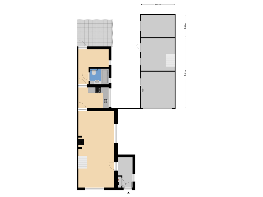 Bekijk plattegrond van Situatie van Langstraat 21