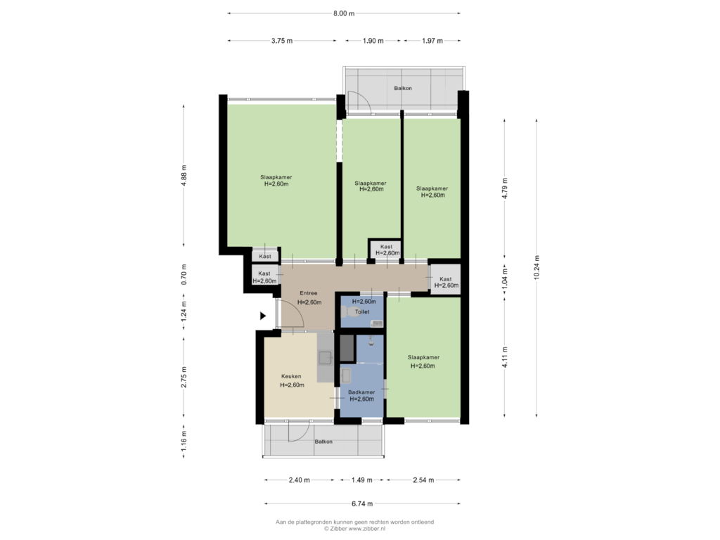 Bekijk plattegrond van Appartement van Van der Helmstraat 436