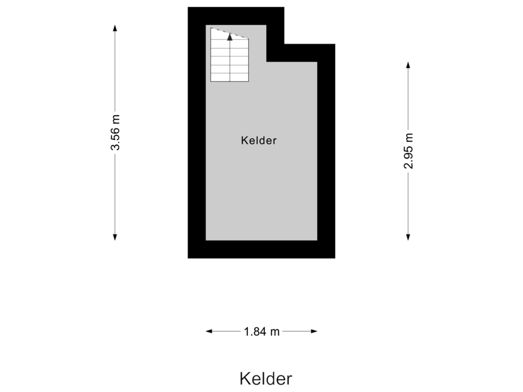 View floorplan of Kelder of Hortensialaan 27