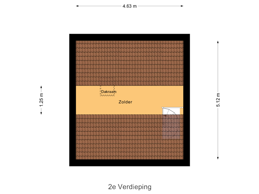 View floorplan of 2e Verdieping of Hortensialaan 27