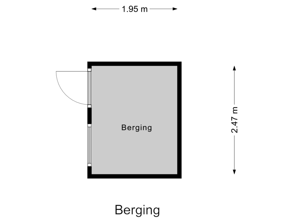 View floorplan of Berging of Hortensialaan 27