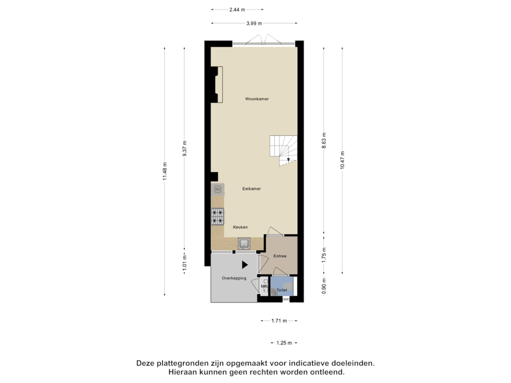 Bekijk plattegrond van Begane Grond van Mauritsstraat 10