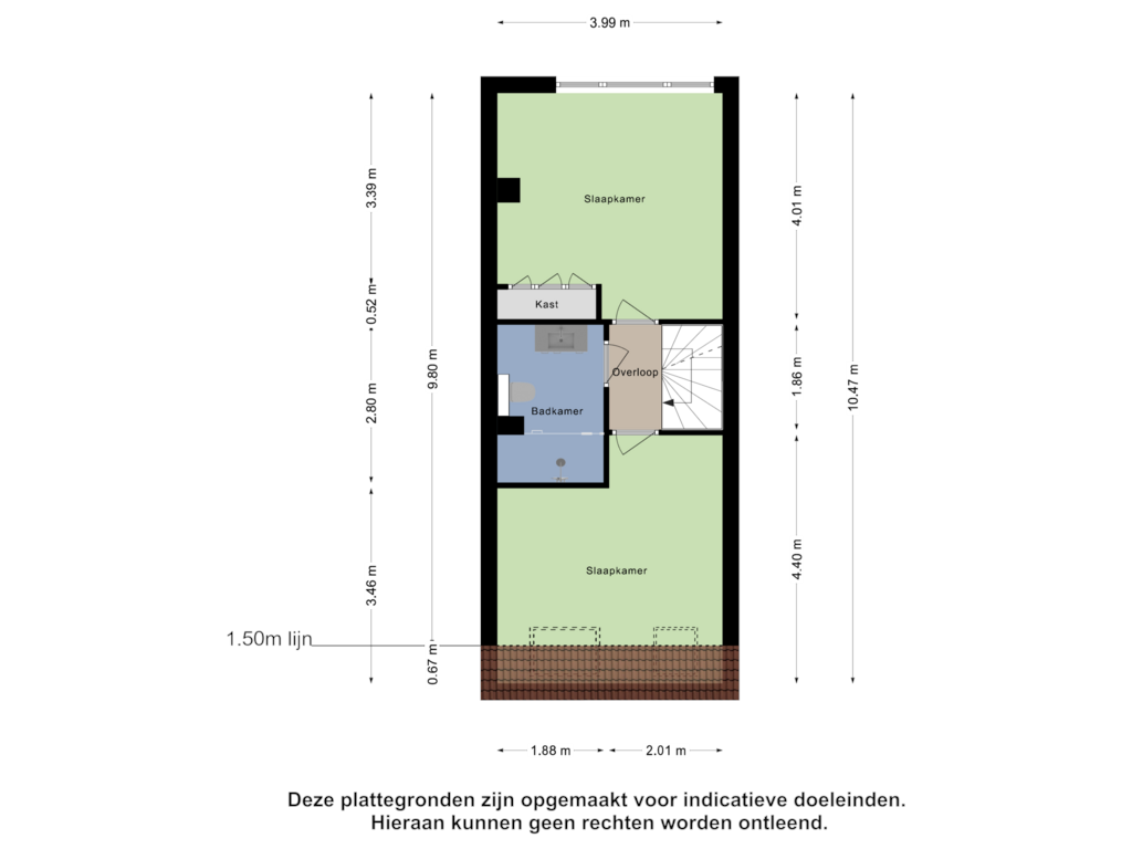 Bekijk plattegrond van Eerste Verdieping van Mauritsstraat 10