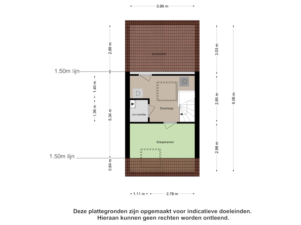 Bekijk plattegrond van Tweede Verdieping van Mauritsstraat 10