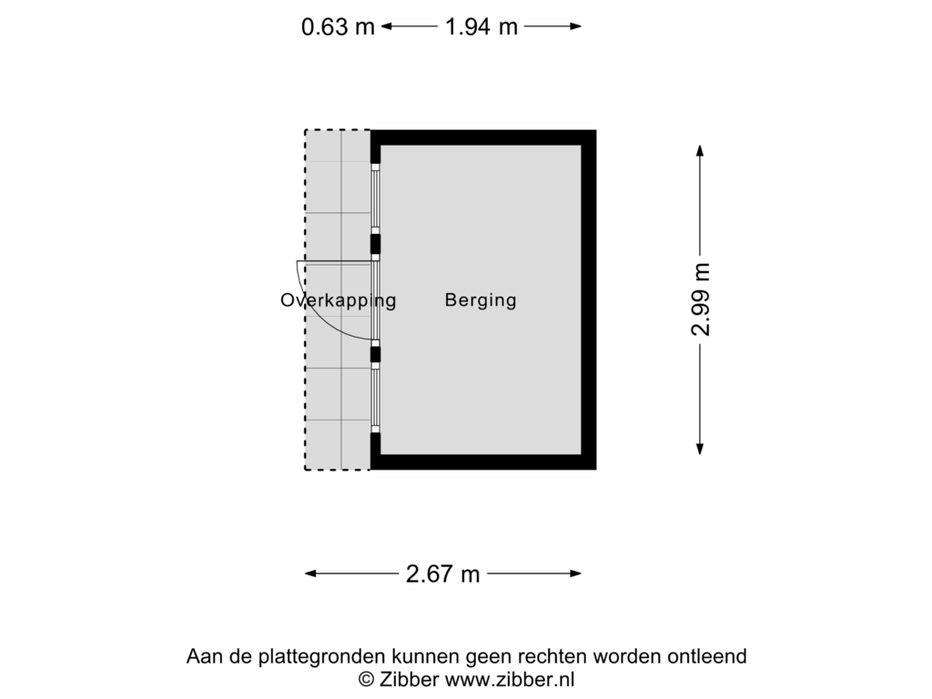 View floorplan of Berging of Roordaburg 21