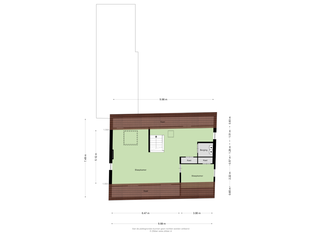 Bekijk plattegrond van Tweede verdieping van Dorpsstraat 84