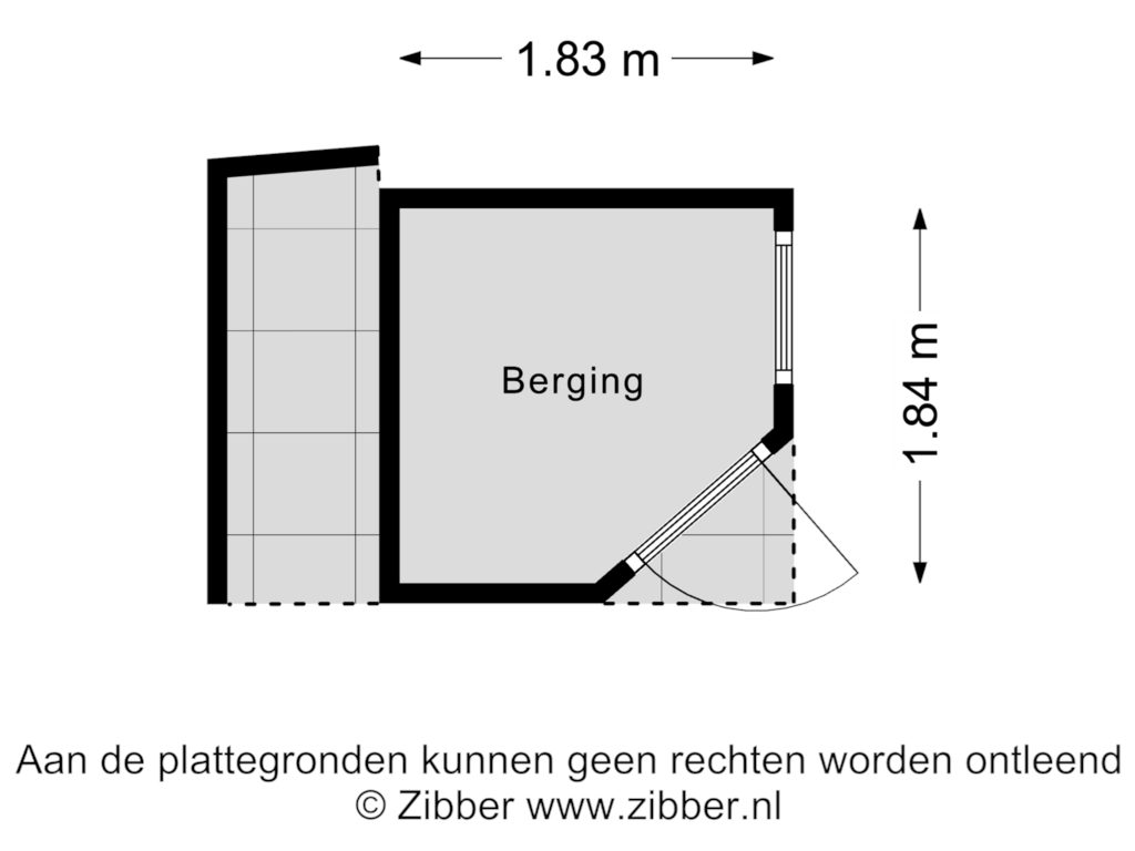 Bekijk plattegrond van Berging van Willem van de Veldestraat 5