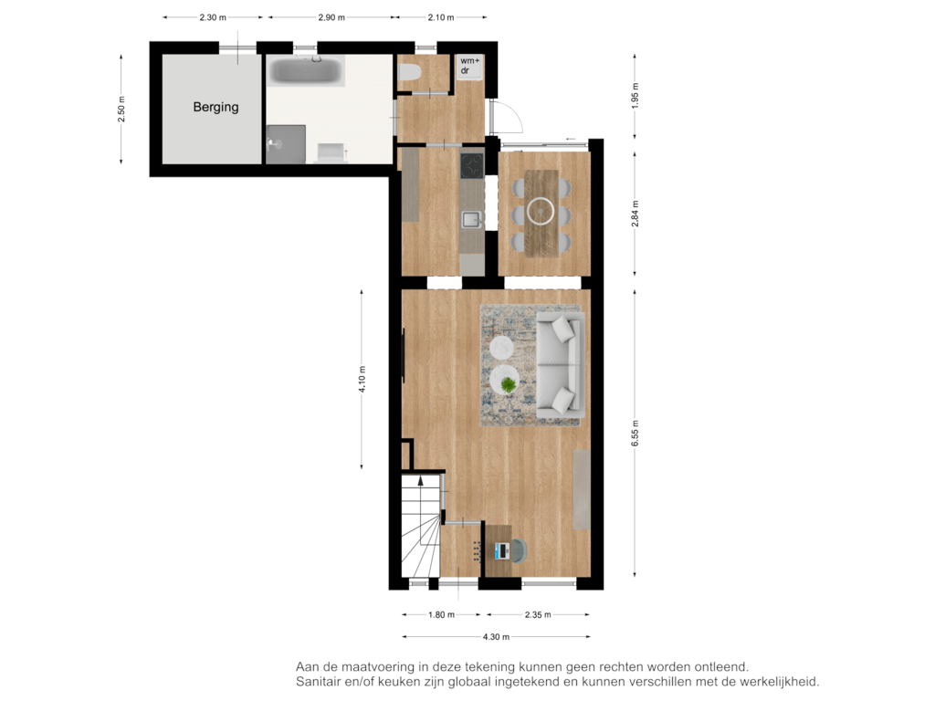 View floorplan of Begane grond of Da Costastraat 20