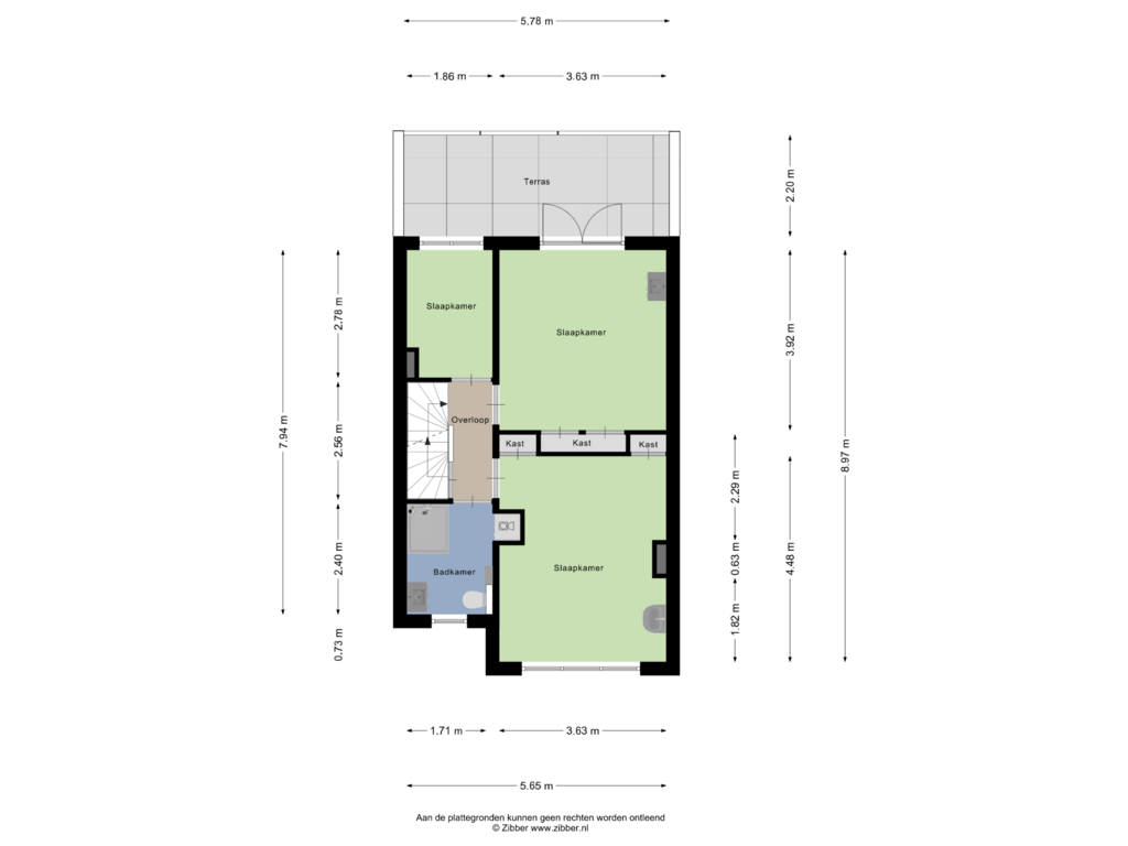 Bekijk plattegrond van Eerste Verdieping van Langevielesingel 76