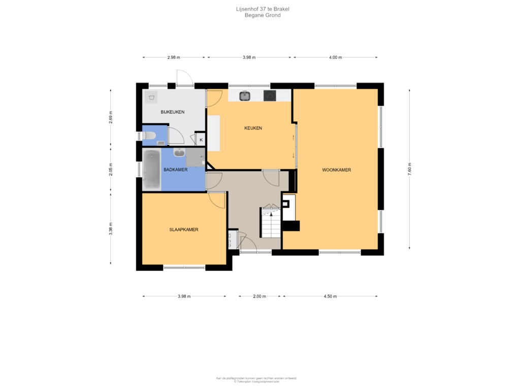 Bekijk plattegrond van Begane Grond van Lijsenhof 37