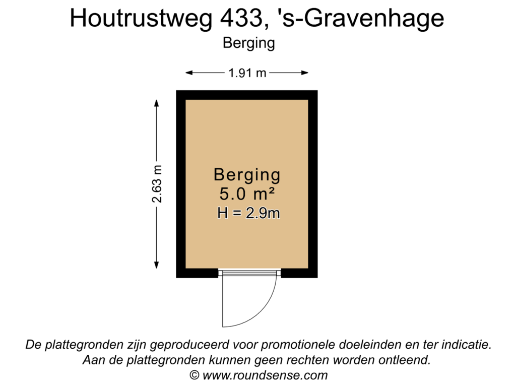 Bekijk plattegrond van Berging van Houtrustweg 433