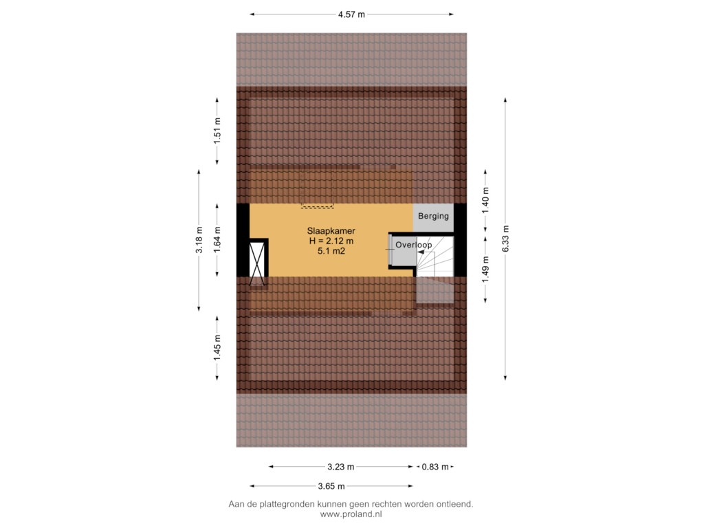 View floorplan of 2e Verdieping of Bruinsslotstraat 29