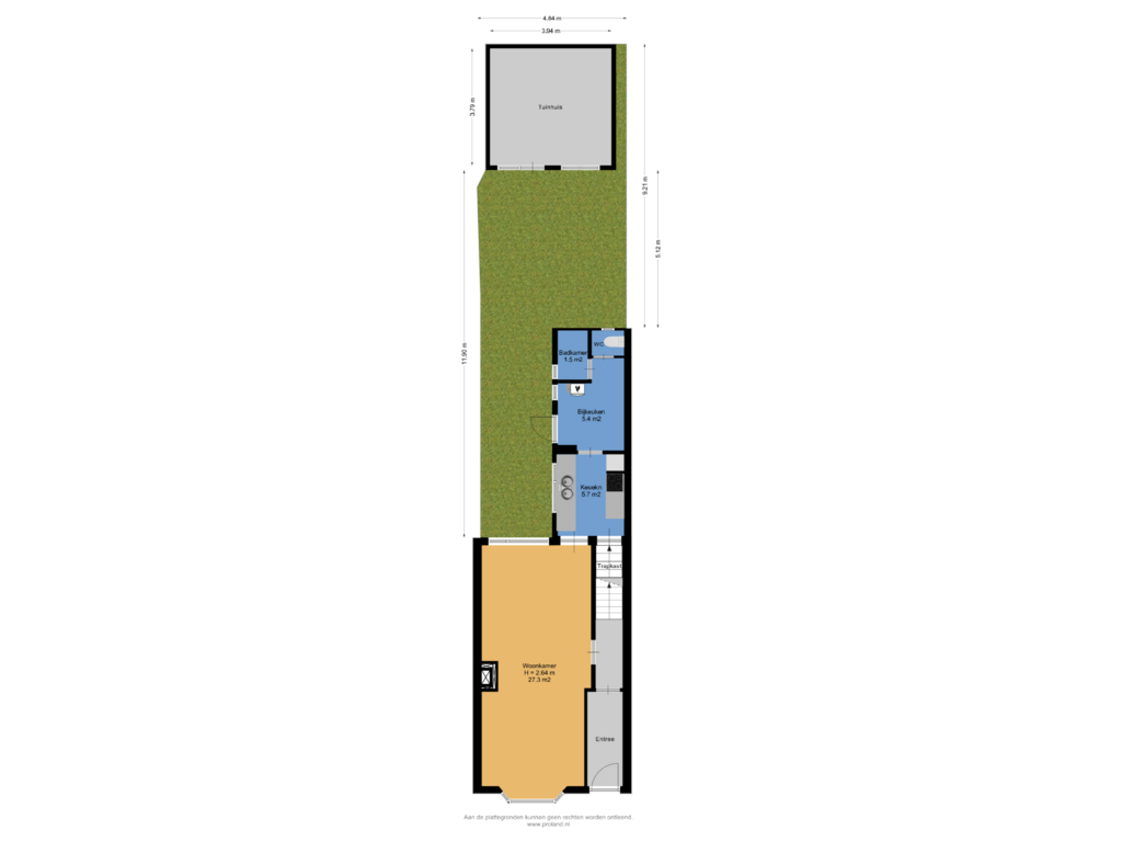 View floorplan of Begane Grond Met Tuin of Bruinsslotstraat 29