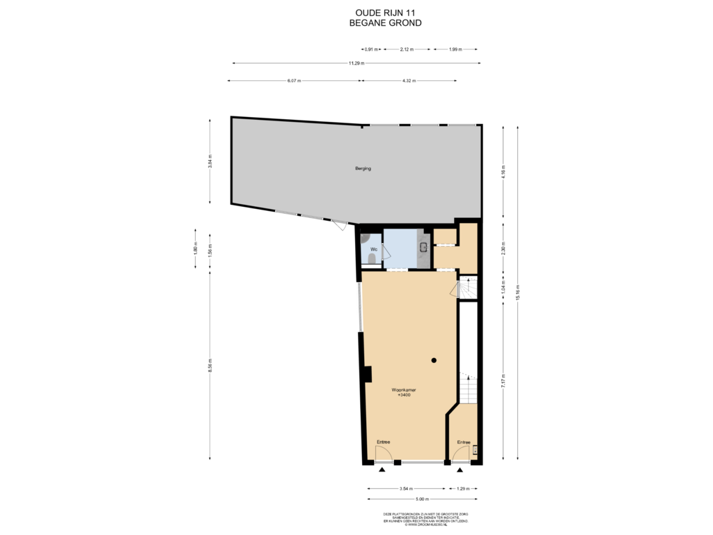 View floorplan of Begane grond of Oude Rijn 11