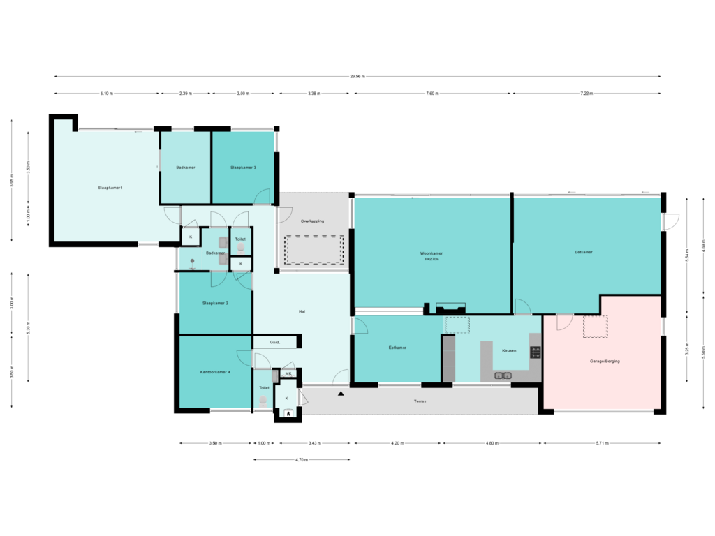 View floorplan of Begane grond of Rubenslaan 6