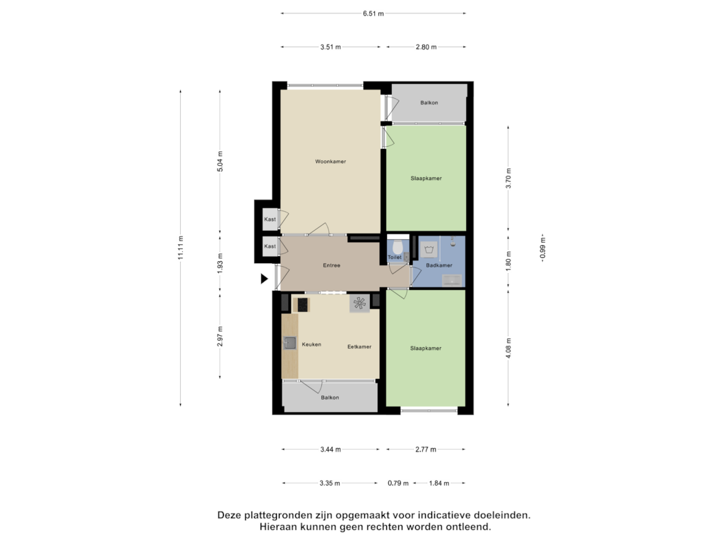 Bekijk plattegrond van Appartement van Kennemerduinstraat 24