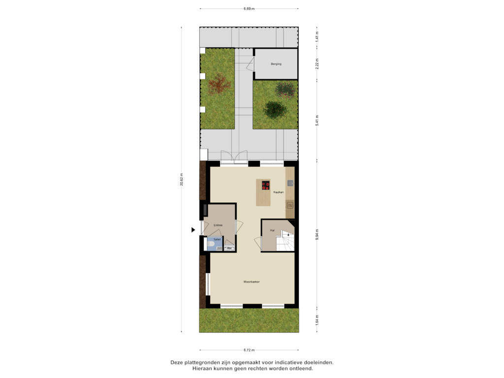 Bekijk plattegrond van Begane Grond -Tuin van Prunellalaan 1-C