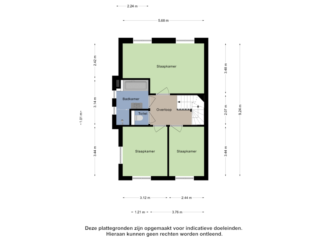 Bekijk plattegrond van Eerste Verdieping van Prunellalaan 1-C