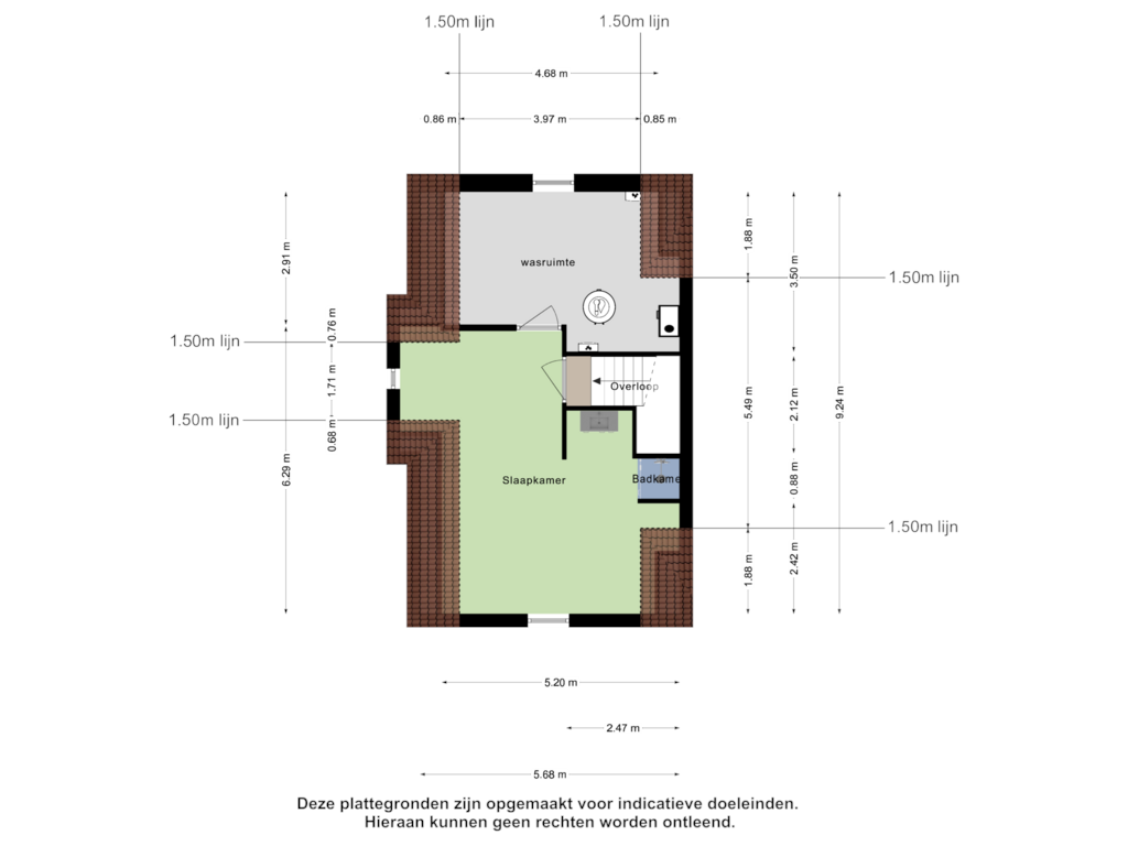 Bekijk plattegrond van Tweede Verdieping van Prunellalaan 1-C