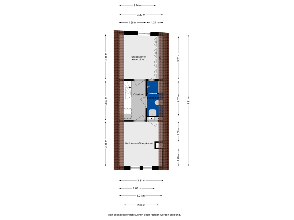 View floorplan of 2e verdieping of Kethelstraat 20