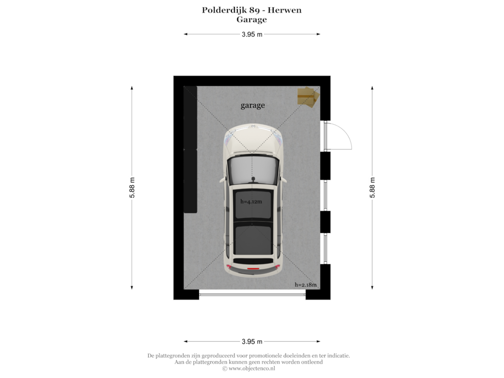 Bekijk plattegrond van GARAGE van Polderdijk 89