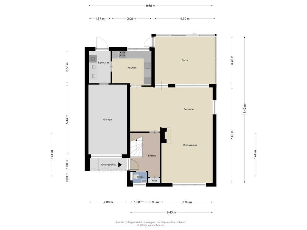 Bekijk plattegrond van Begane grond van Christinalaan 1-A