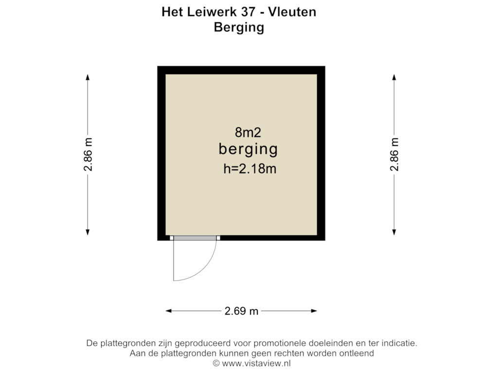 Bekijk plattegrond van BERGING van Het Leiwerk 37