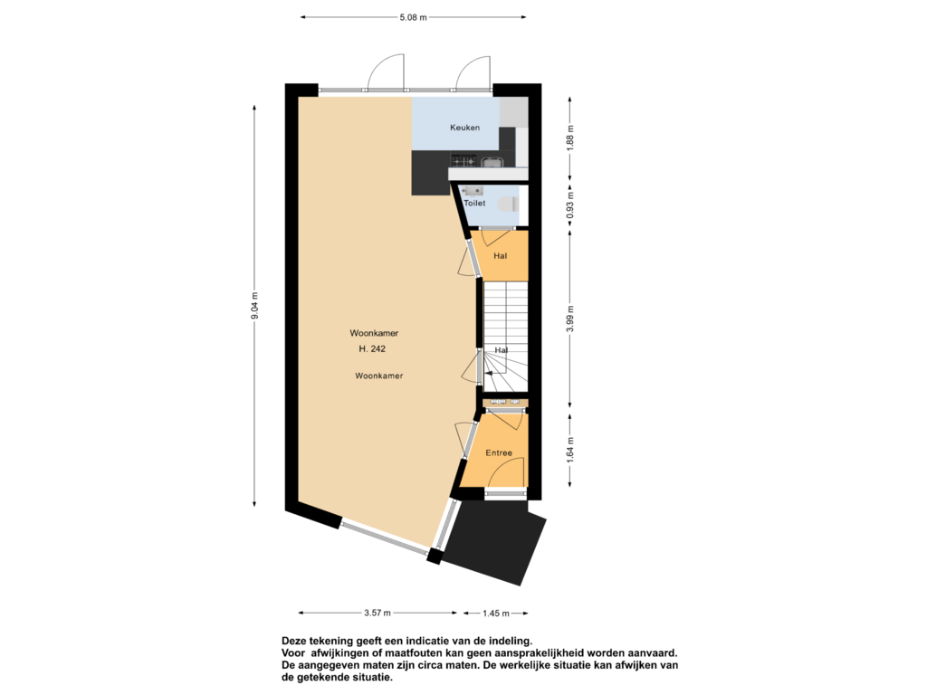 Bekijk plattegrond van Begane grond van Waterhoen 12